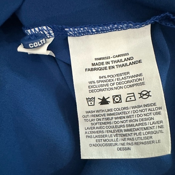 Indianapolis Colts Nike NFL On Field Dri-Fit Short Sleeve Shirt Men's L Blue - Picture 7 of 10